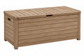 Cassapanca da giardino 120 x 60 x 60 cm in legno marrone naturale - contenitore con coperchio