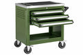 Carrello portautensili 76 x 46 x 90 cm in acciaio verde con 3 cassetti e ruote